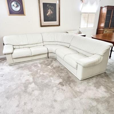 NATUZZI SALOTTI ~ Leather Low Profile Sectional Couch ~ Adjustable / Multi Configure ~ *Read Details