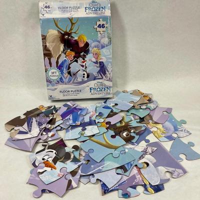 Disneyâ€™s Olaf Frozen Adventure Floor Puzzle 24 x 36 inches 46 pieces confirmed