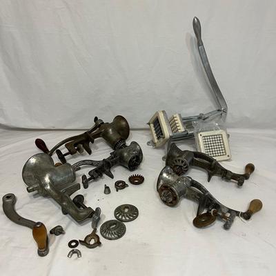 Five Vintage Food Grinders (G1-MK)