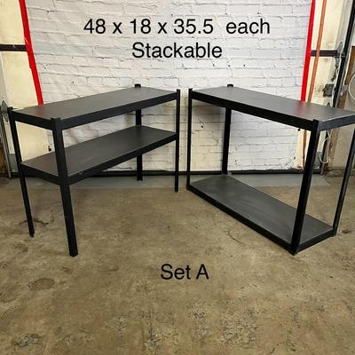 2 Stackable Whalen Storage Shelves Set A