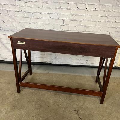 Wooden Desk with Drawers and Angled Legs