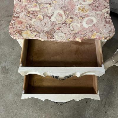 2 Set of Bedside Tables with marble tops