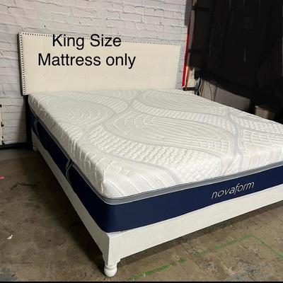 Novaform King Size Mattress (Frame and Headboard sold in Separate Lot) Mattress is in Like New Condition!