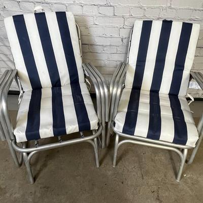 2 Outdoor Glider Chairs W/Mainstay Cushions