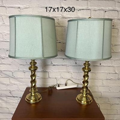 Large Brass Table Lamps from Stiffel