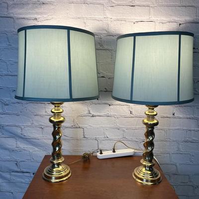 Large Brass Table Lamps from Stiffel