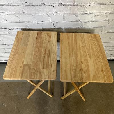 2 Set of Bamboo Foldable Table