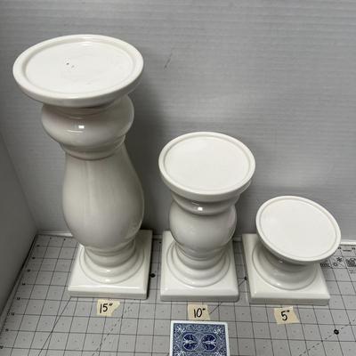 3 Pillar candle holder With Candles
