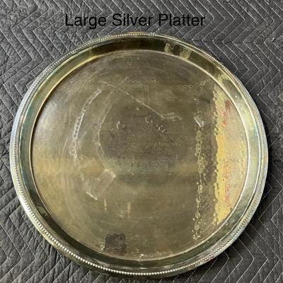 Hand Finished Italy Calegero Large Silver Platter