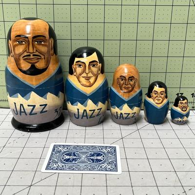 Utah Jazz set of Russian nesting dolls