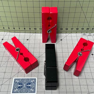 Clothespin Black & Red Note Recipe Holder Kitchen
