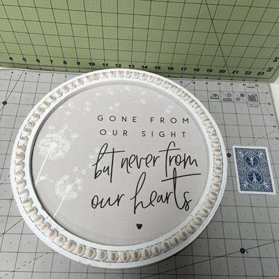 Gone From Our Sight Round Wall Plaque