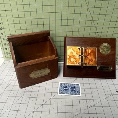 Wood Recipe Box and Plaque