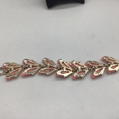 Vintage pink seashells bracelet