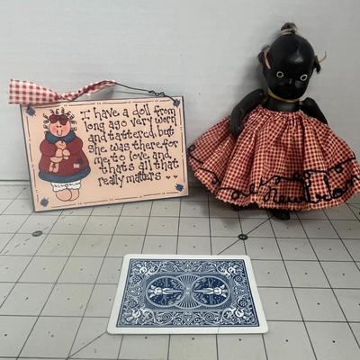 "New Orleans" Doll & Printed Sign