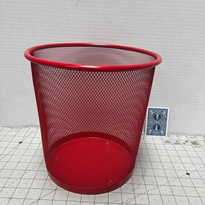 Red Coloured Waste Bin
