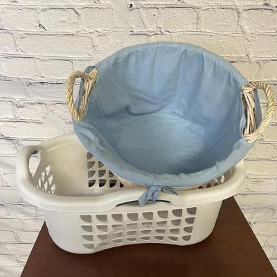 Pack of Wicker Storage & Plastic Storage Basket