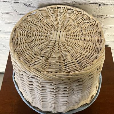 Pack of Wicker Storage & Plastic Storage Basket