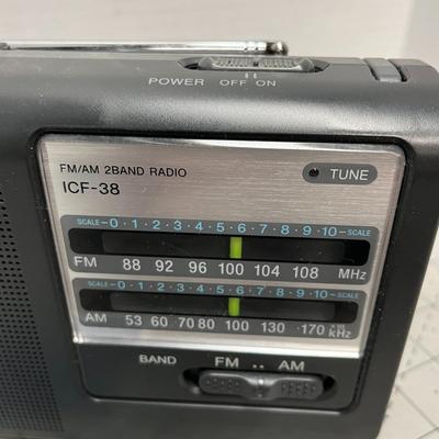 Sony ICF38 Portable AM/FM Radio