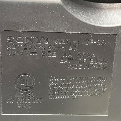 Sony ICF38 Portable AM/FM Radio