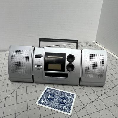 Compact Clock/Radio With Speakers