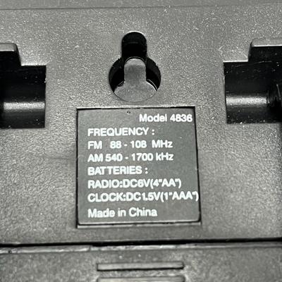 Compact Clock/Radio With Speakers