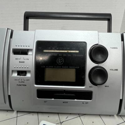 Compact Clock/Radio With Speakers