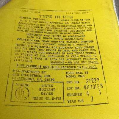 Vintage Garfield Life Jacket