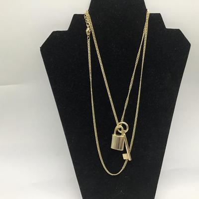 Victorias secret key and lock necklace