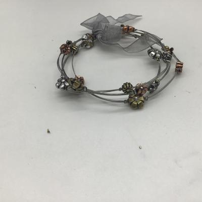 Set of three flower bracelets