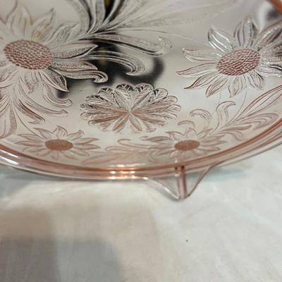 Pink Glass Cake Plates and More (LR-MK)