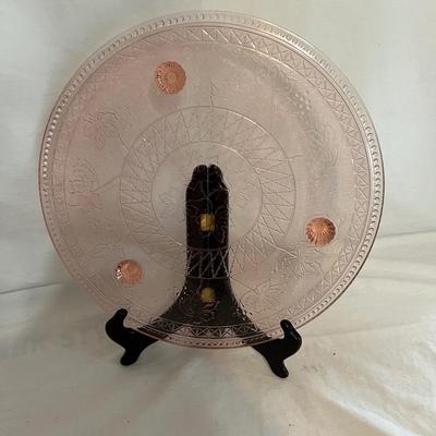 Pink Glass Cake Plates and More (LR-MK)