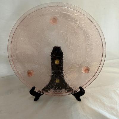 Pink Glass Cake Plates and More (LR-MK)