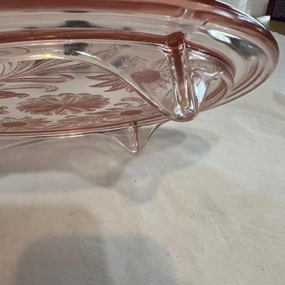 Pink Glass Cake Plates and More (LR-MK)
