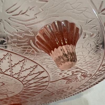 Pink Glass Cake Plates and More (LR-MK)