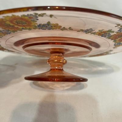 Pink Glass Cake Plates and More (LR-MK)