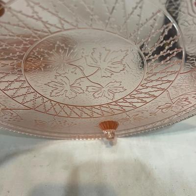 Pink Glass Cake Plates and More (LR-MK)