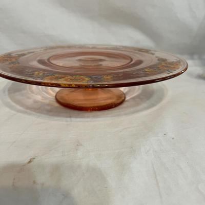 Pink Glass Cake Plates and More (LR-MK)