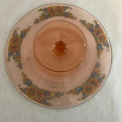 Pink Glass Cake Plates and More (LR-MK)