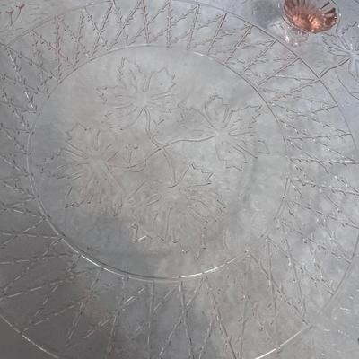 Pink Glass Cake Plates and More (LR-MK)