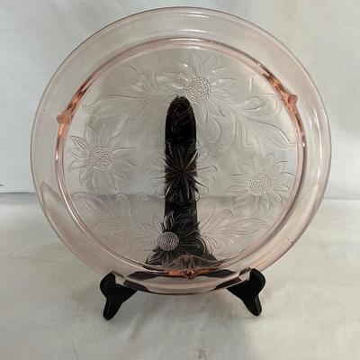 Pink Glass Cake Plates and More (LR-MK)