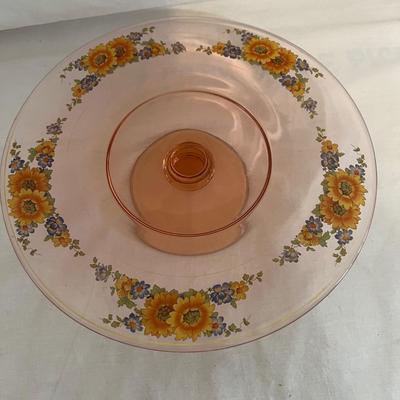 Pink Glass Cake Plates and More (LR-MK)