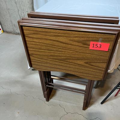 Vintage TV trays w/ stand