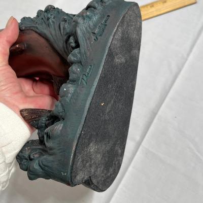 Bronze looking fish sculpture