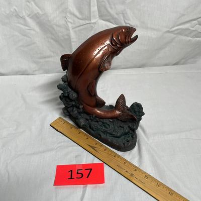 Bronze looking fish sculpture