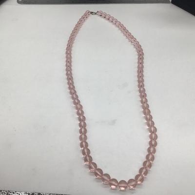 Light pink faux Pearl necklace