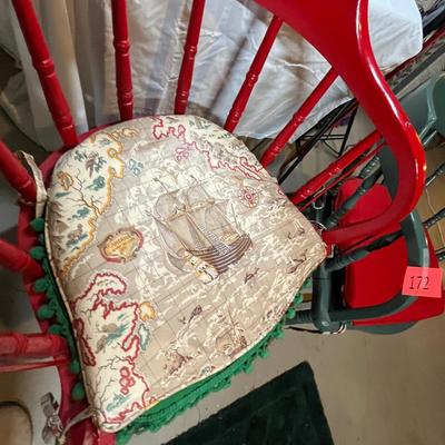 2 Red & Green Chairs