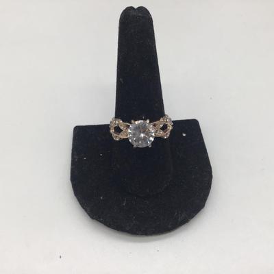 Rose gold sparkle ring