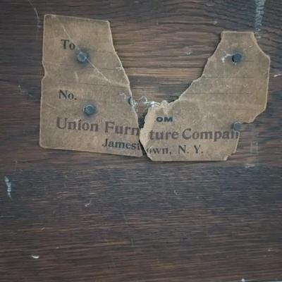 Antique Union Furniture Oak Curio Base Sideboard