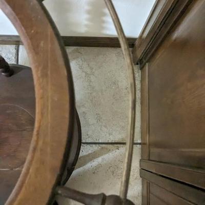 Antique Oak Barley Twist Wash Stand with Pitcher and Basin